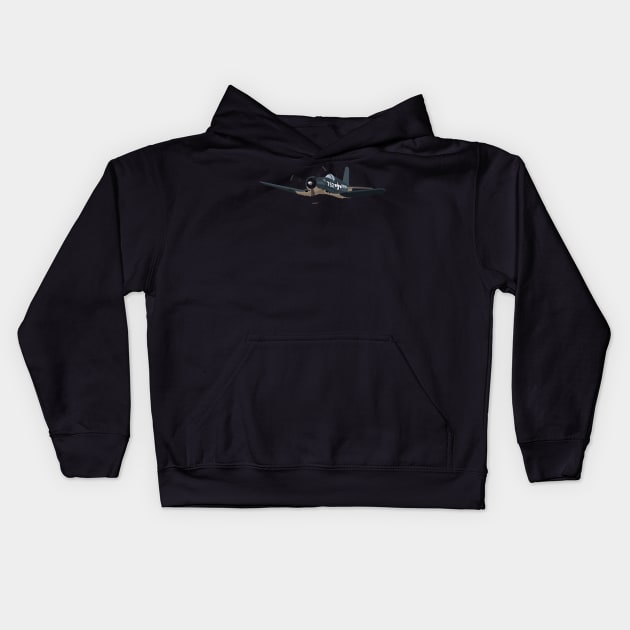 F4U Corsair Kids Hoodie by 752 Designs